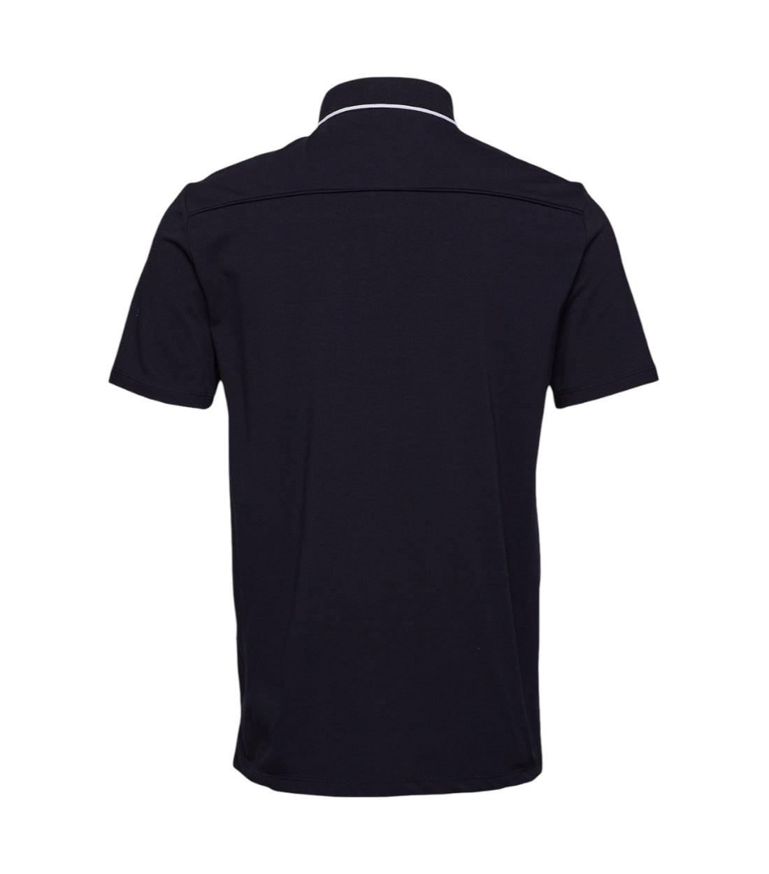 Armani Exchange Blauw Korte Mouw Polo Top Met Logo