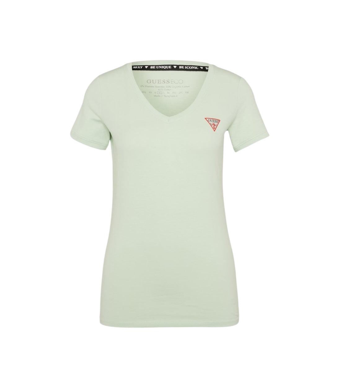 Guess Lichtgroen T-shirt Mini Triangle