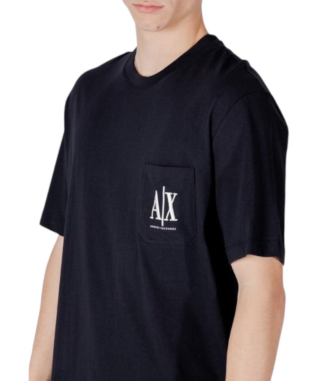 Armani Exchange Donkerblauw T-shirt Met Logo