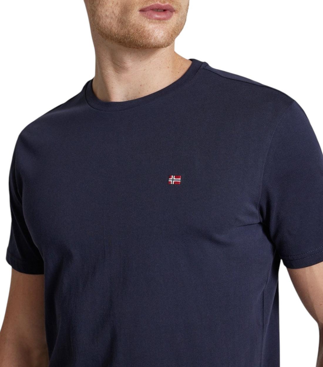 Napapijri T-shirt Met Labelstitching In Marineblauw Heren