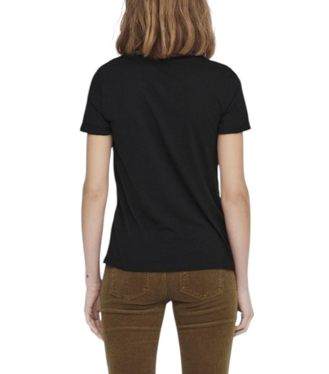 Only Zwart Oneck T-shirt