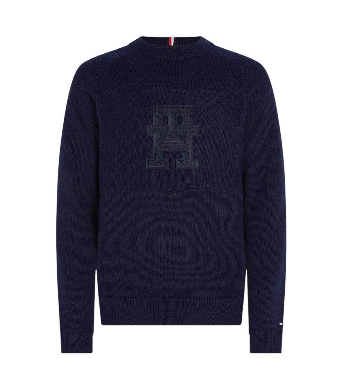 Tommy Hilfiger Blauw Monogram Trui