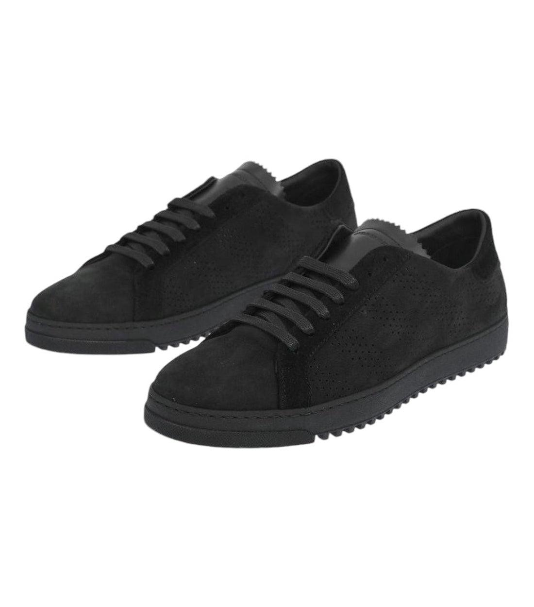 Off-White Zwart Elegant Kalfsleren Dames Sneakers