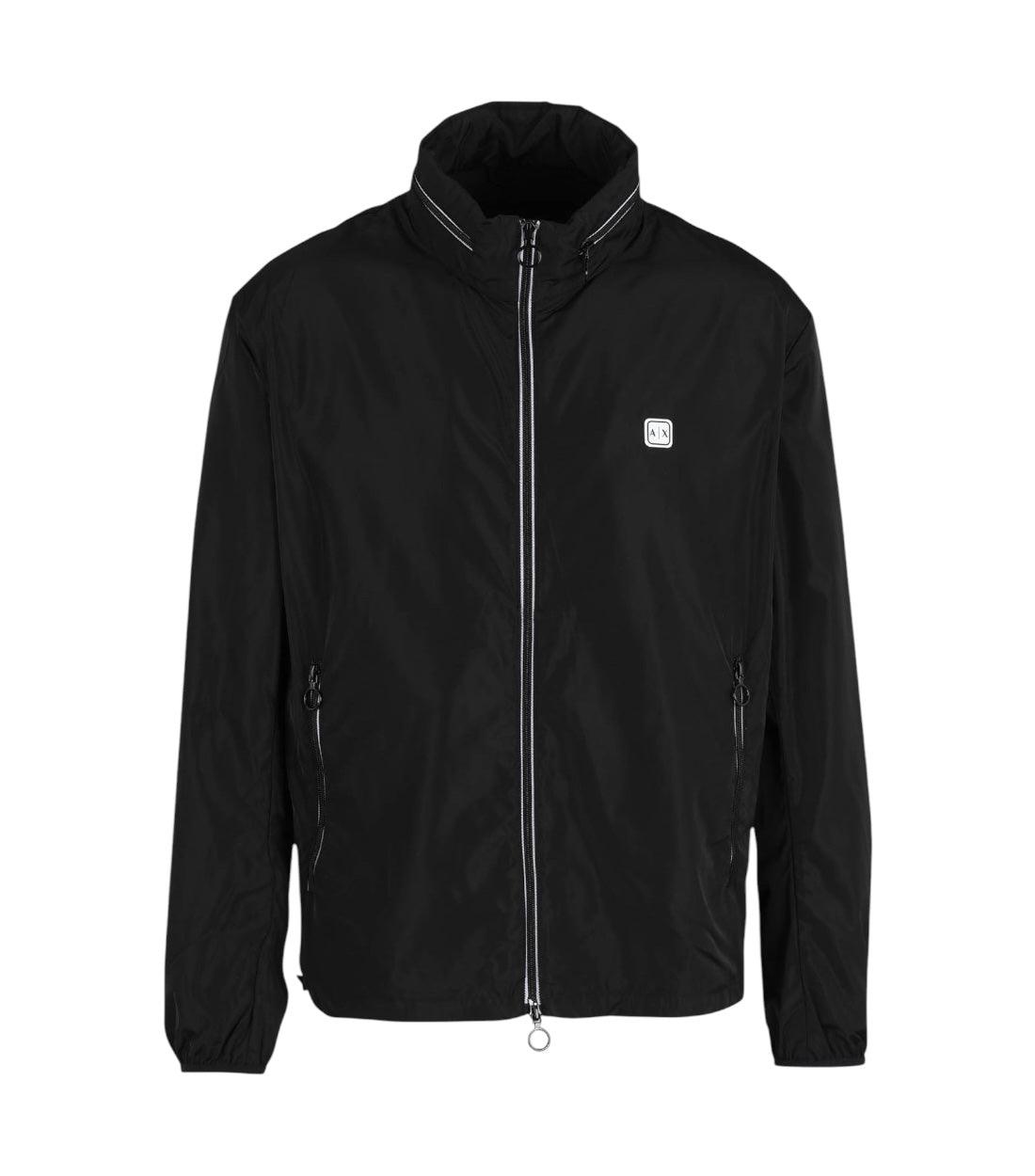 Armani Exchange Zwart Windbreaker Met Logodetails