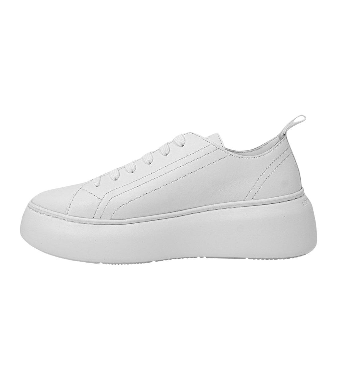 Armani Exchange Wit Plateau-sneakers Van Leermix