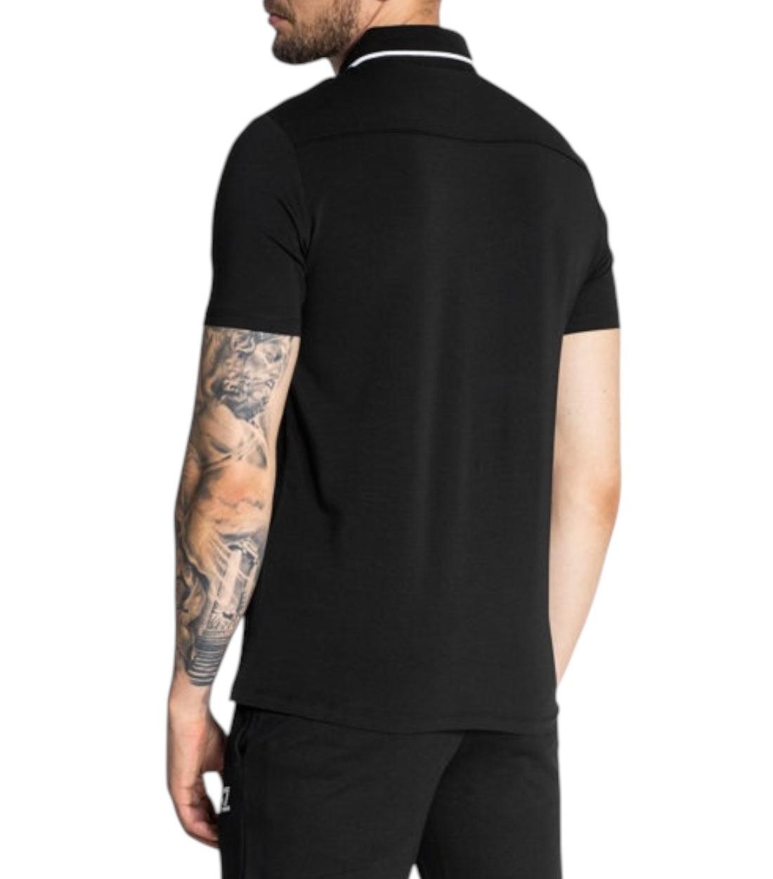 Armani Exchange Zwart Korte Mouw Polo Top Met Logo