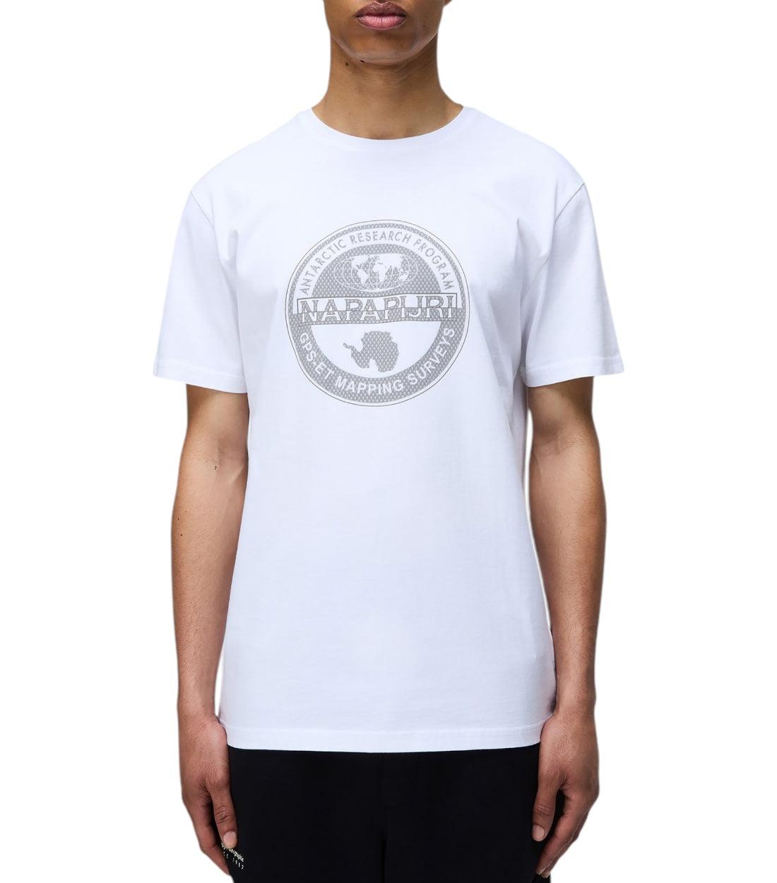 Napapijri Wit S-BOLLO 2 T-shirt Voor Heren In Katoen