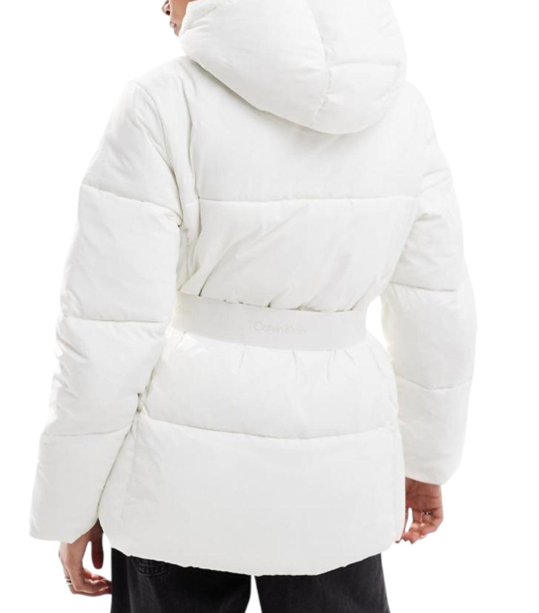 Calvin Klein Wit Logo Windjack Met Riem
