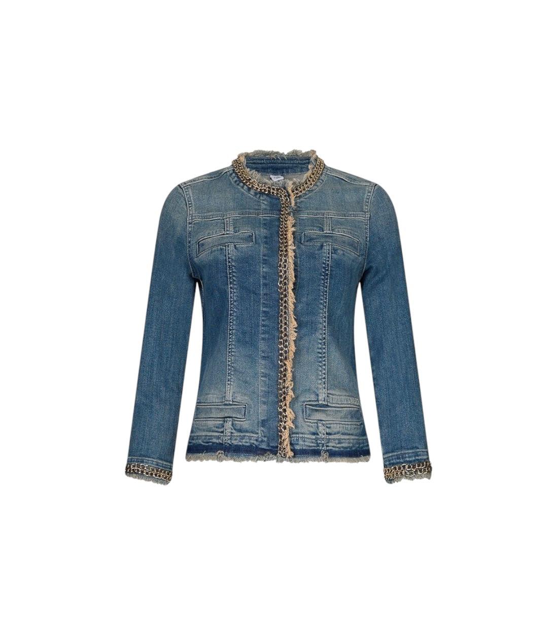 Liu Jo Blauw Denim Jas Met Details