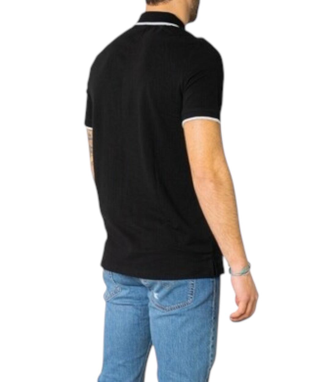 Armani Exchange Zwart Classic Fit Polo Top