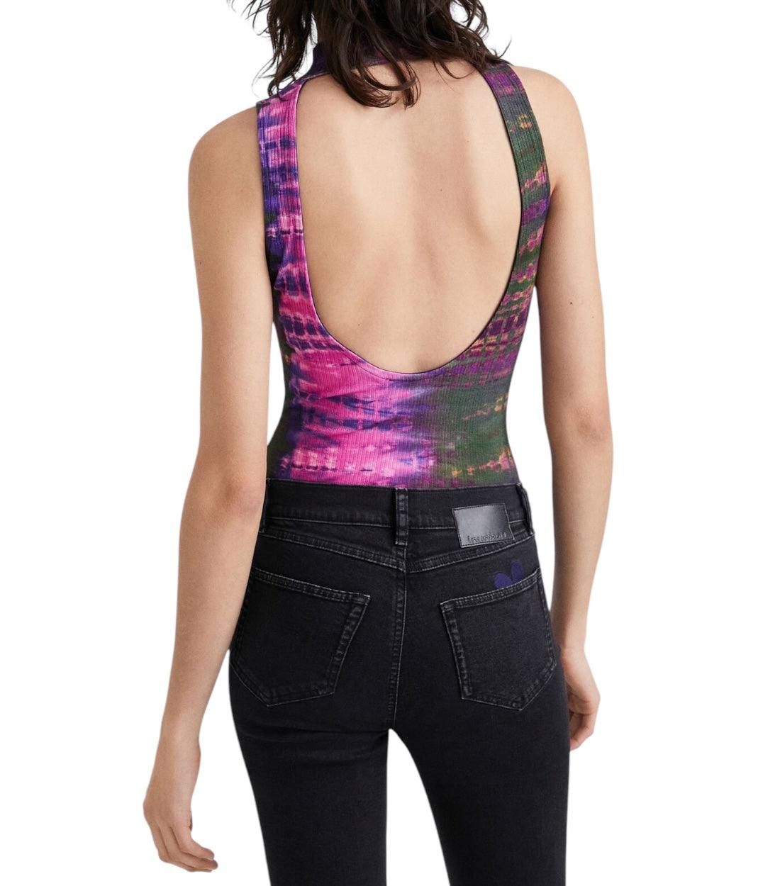 Desigual Paarse Tie-dye Bodysuit