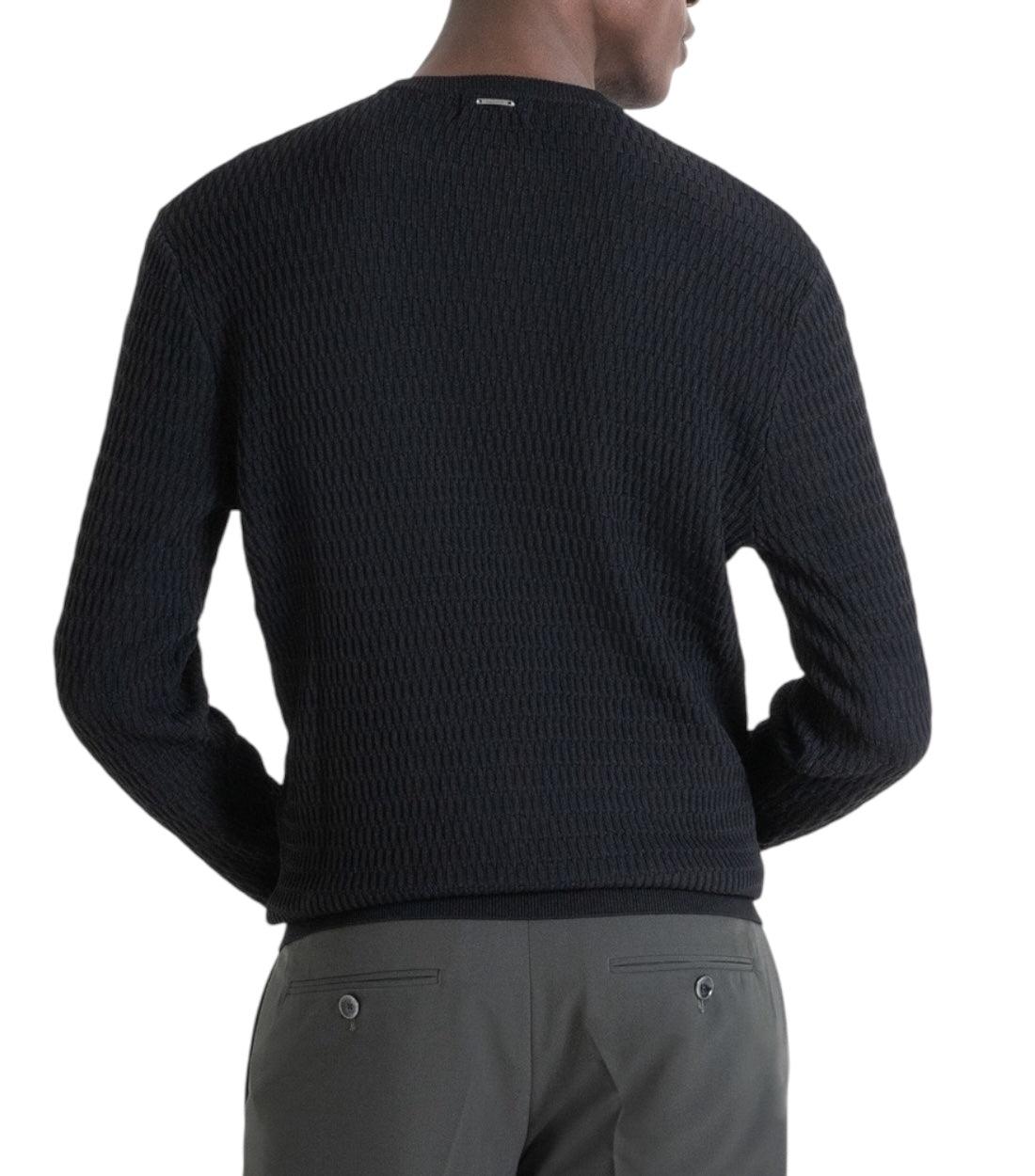 Antony Morato Zwart Viscose Blend Trui