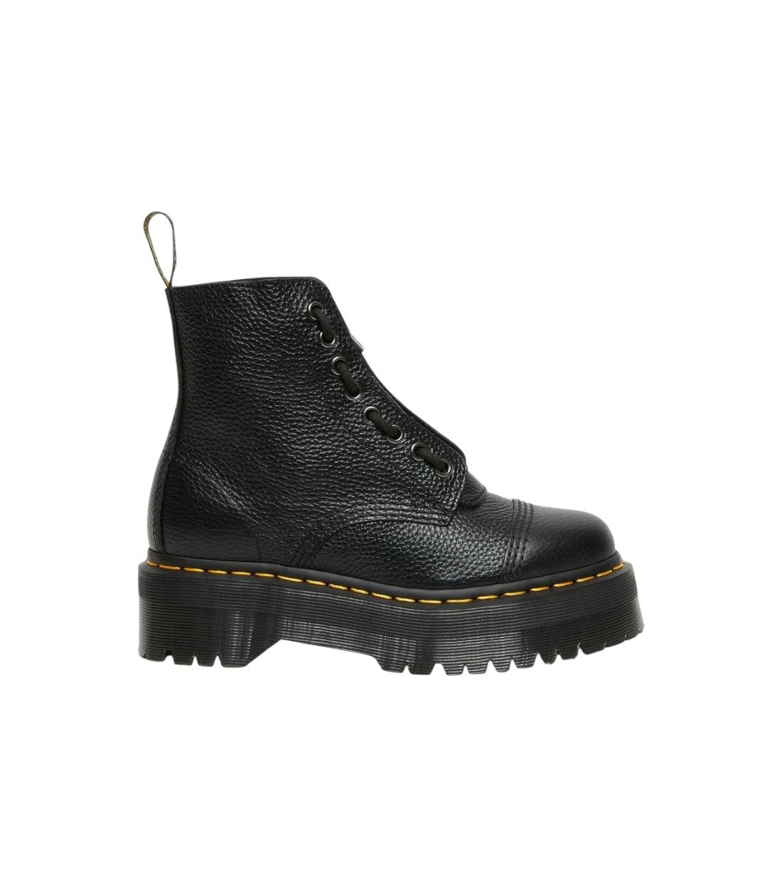 Dr. Martens Zwart Sinclair Nappa Leren Platform Laarzen