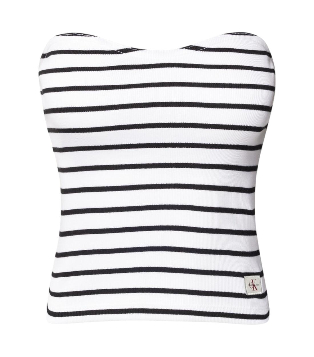 Calvin Klein Jeans Wit Bandeau top Met Strepen