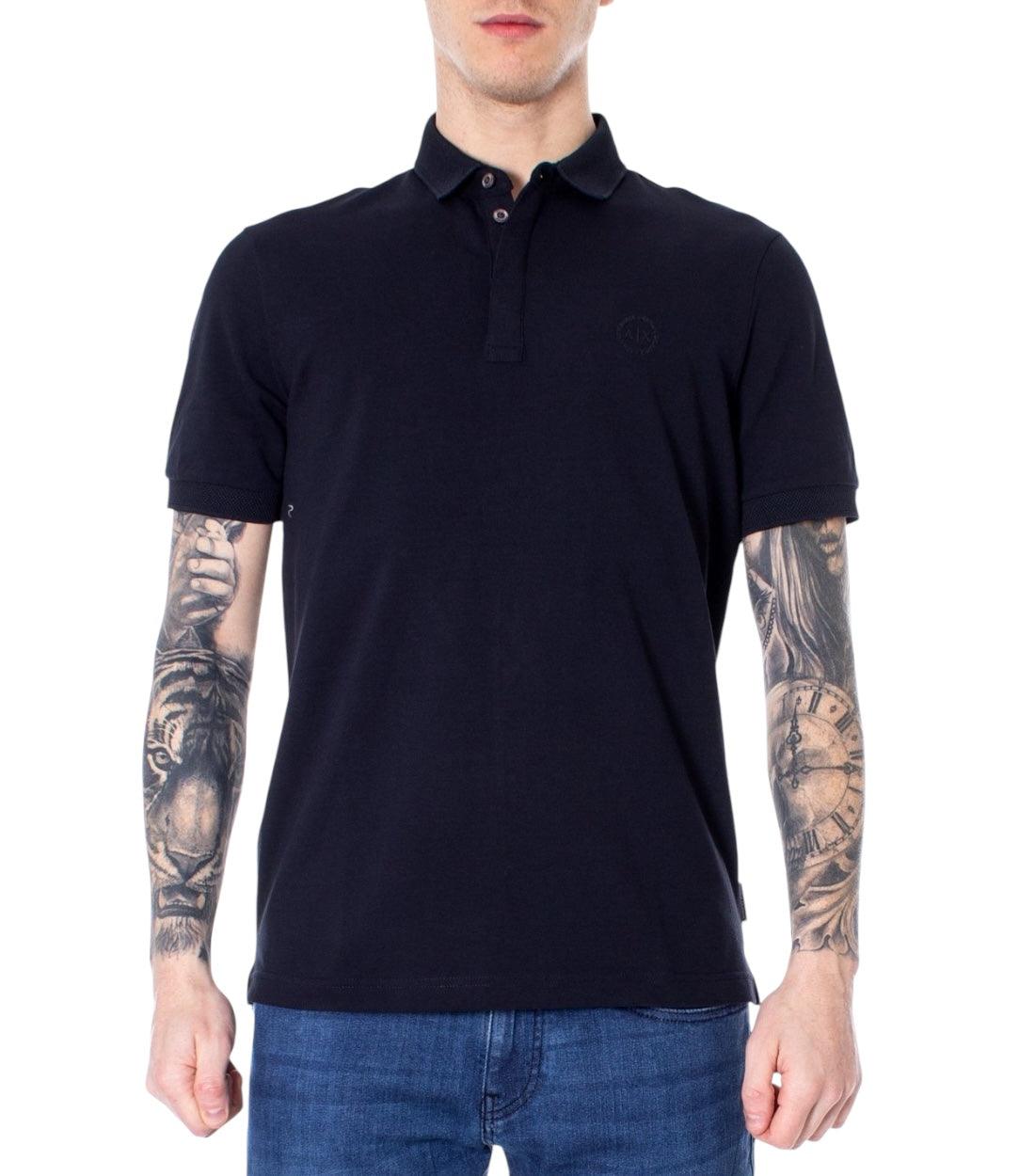 Armani Exchange Blauw Polo Top Met Logo
