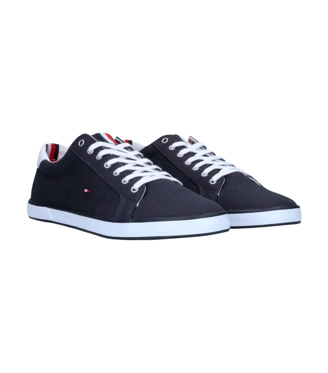 Tommy Hilfiger Blauw Canvas Sneakers Met Veters