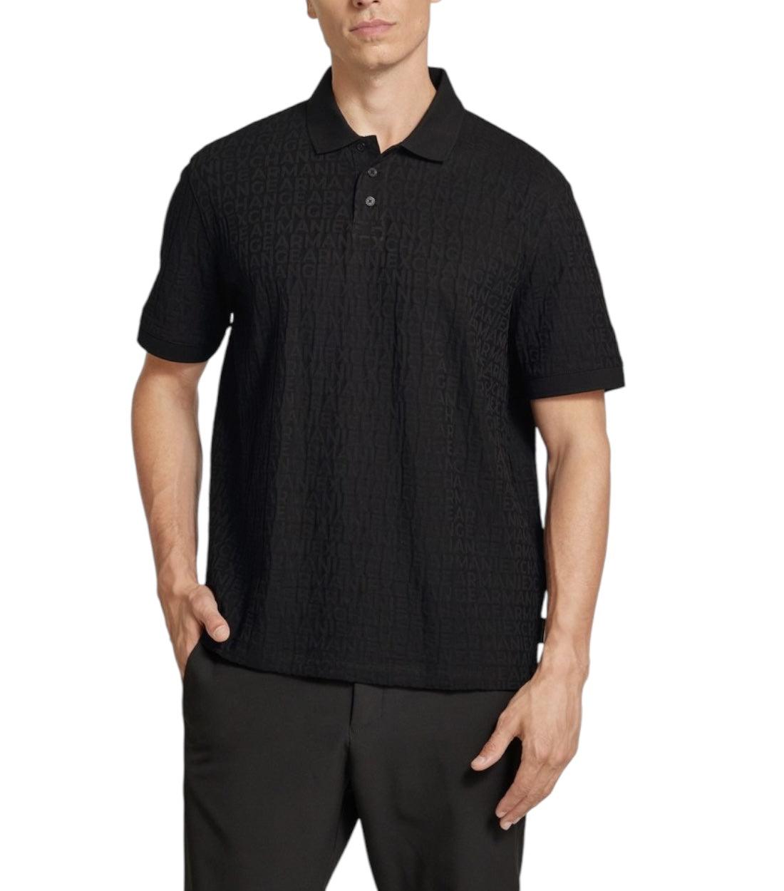 Armani Exchange Zwart Polo Top Met Logoprint