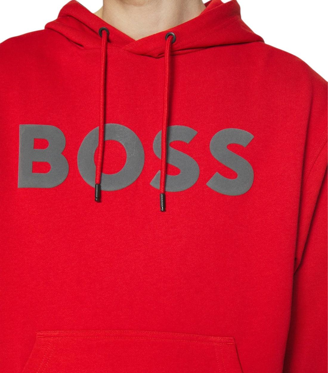Boss Rood Bold Hoodie Met Logo