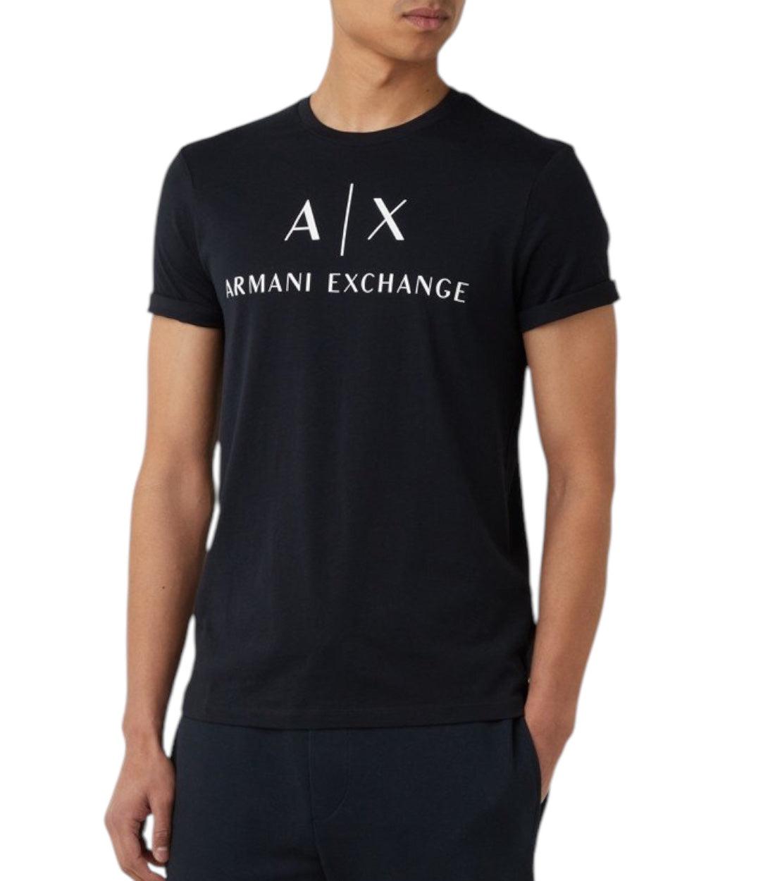 Armani Exchange Donkerblauw T-shirt Met Logo