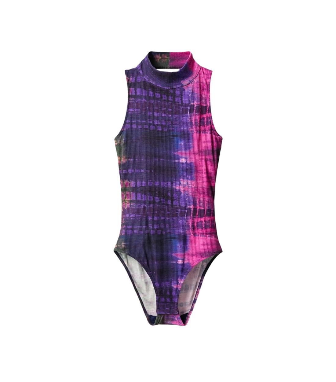 Desigual Paarse Tie-dye Bodysuit