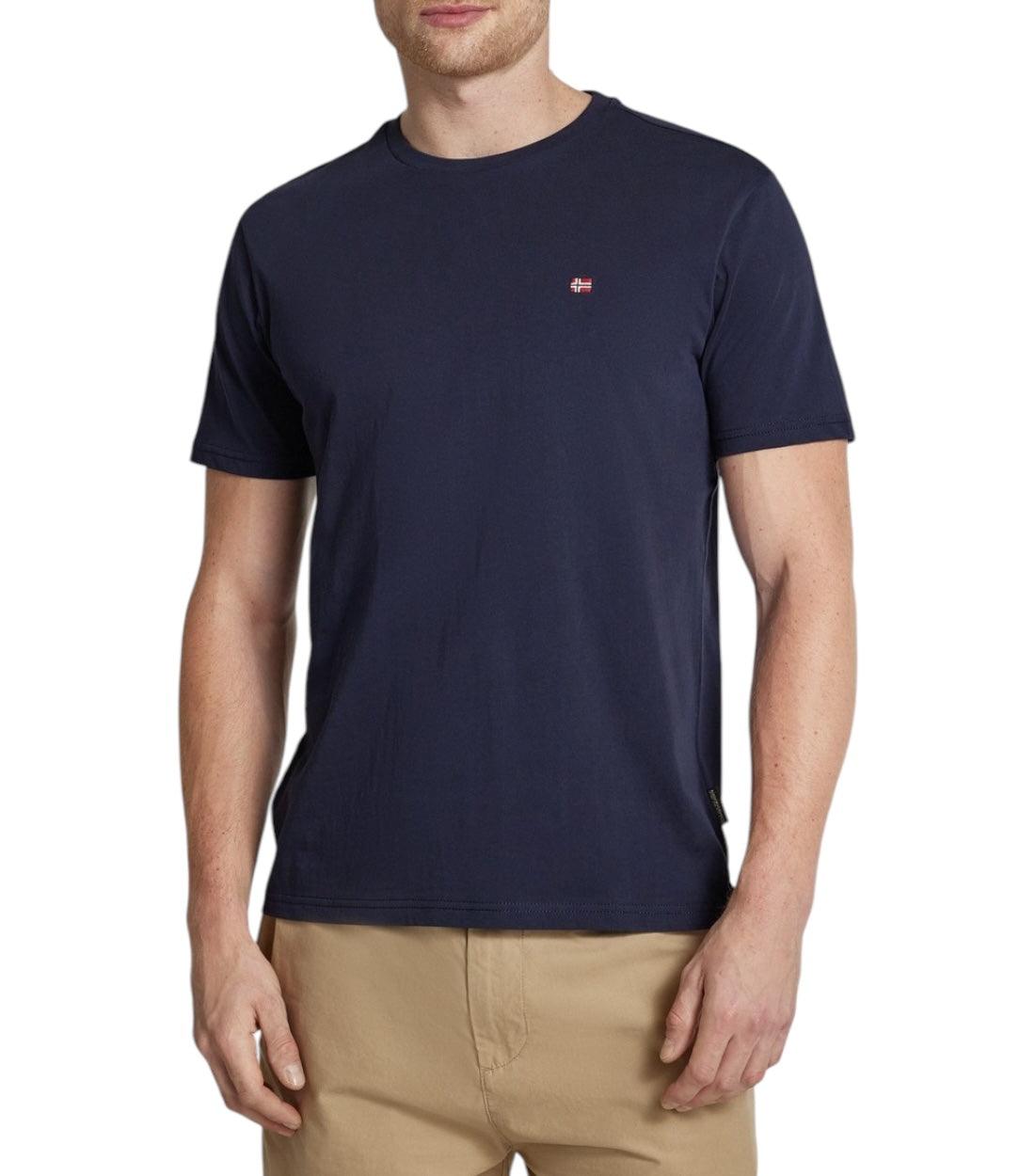 Napapijri T-shirt Met Labelstitching In Marineblauw Heren
