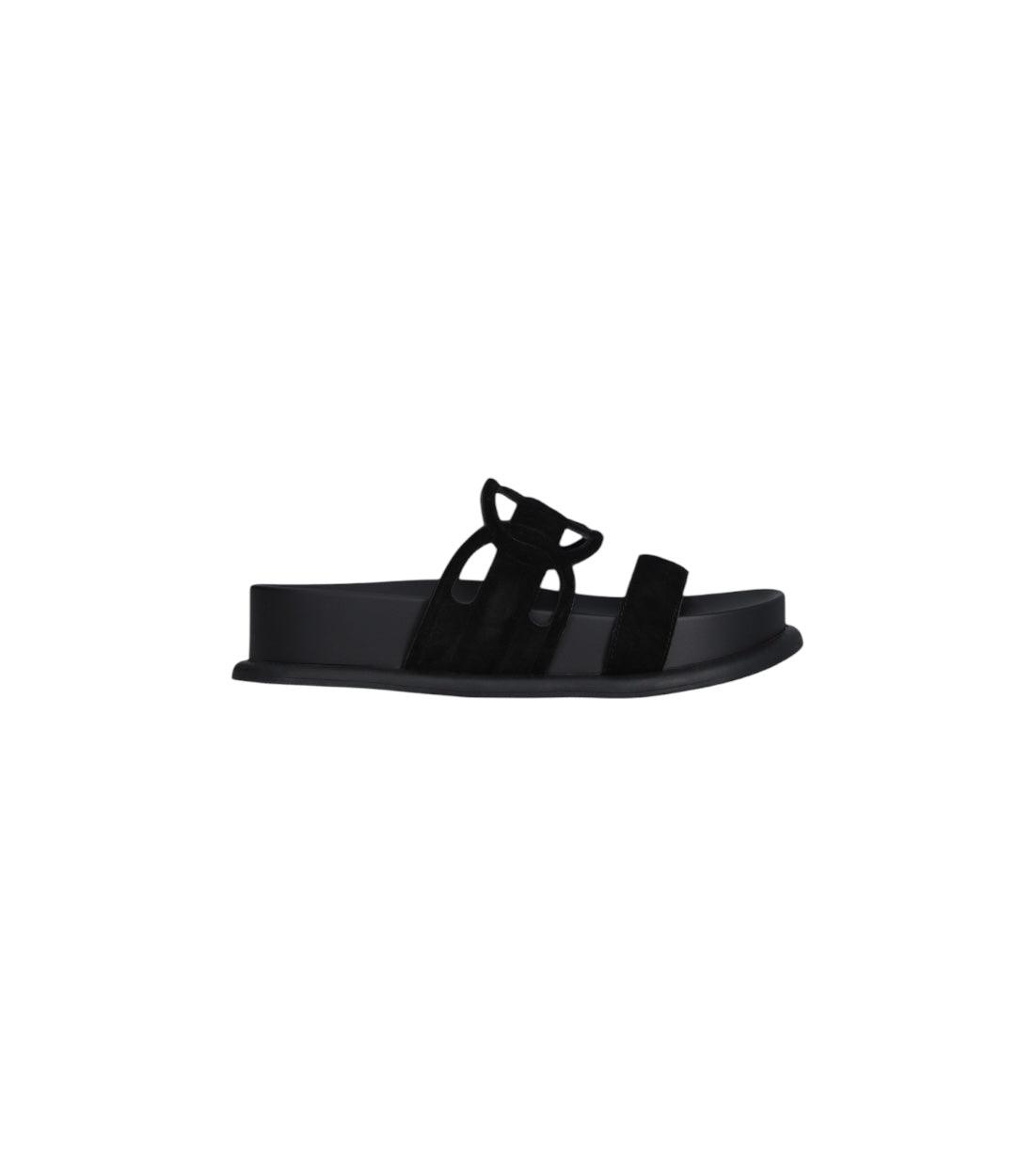 Liu Jo Zwart Sandalen Met Logo