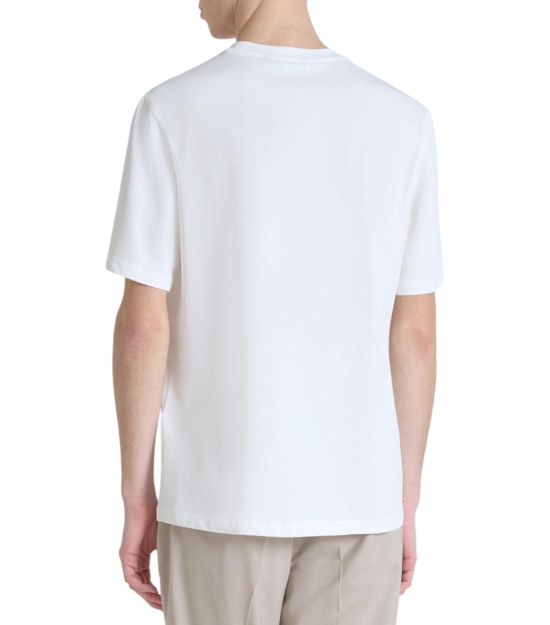 Antony Morato Wit T-shirt Met Mat Plastic Opdruk