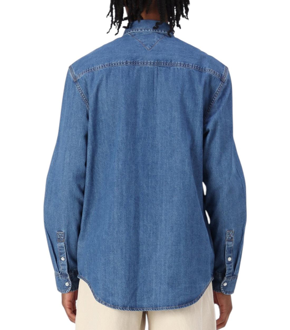 Tommy Hilfiger Jeans Blauwe Denim Overhemd