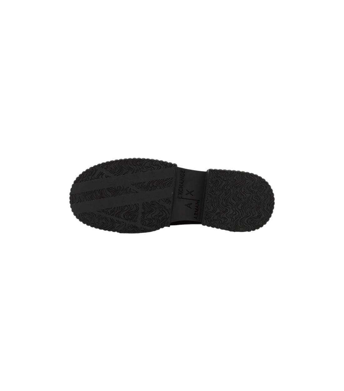 Armani Exchange Zwarte Loafers Met Hoge Zool