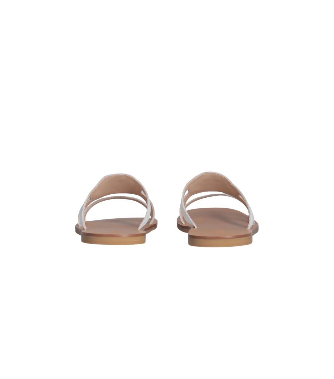Liu Jo Wit Platte Sandalen Met Logo