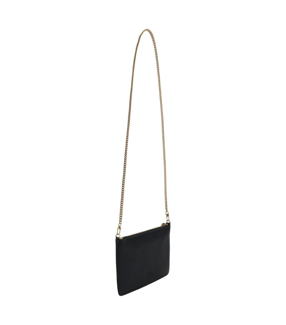 Pinko Zwart Flat Classic Clutch