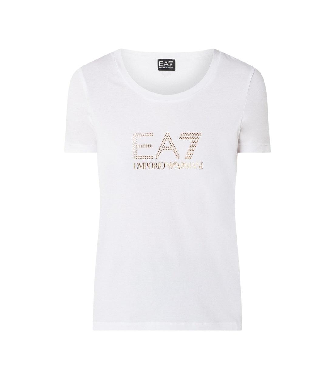 Ea7 Wit T-shirt Met Logo