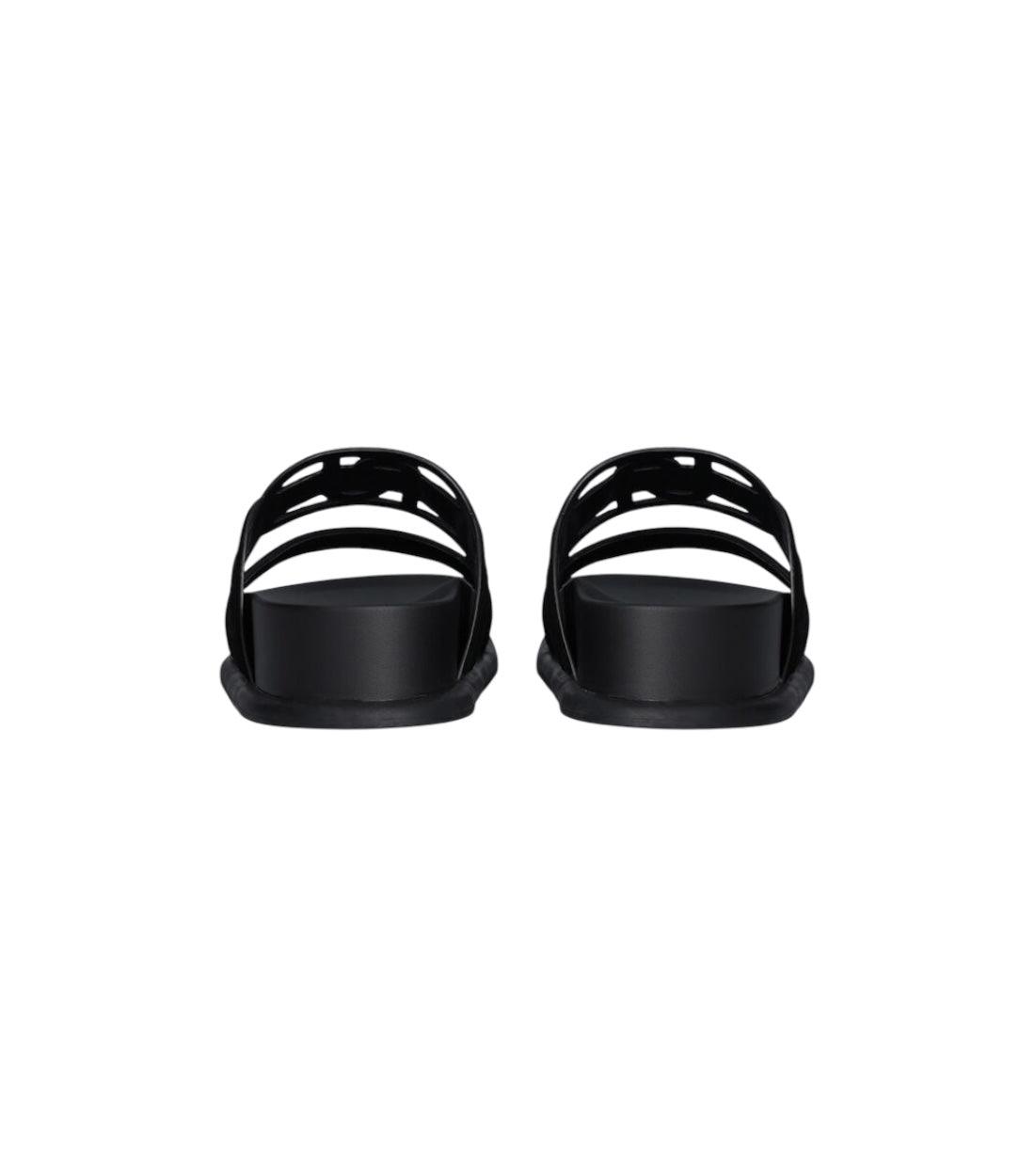 Liu Jo Zwart Sandalen Met Logo