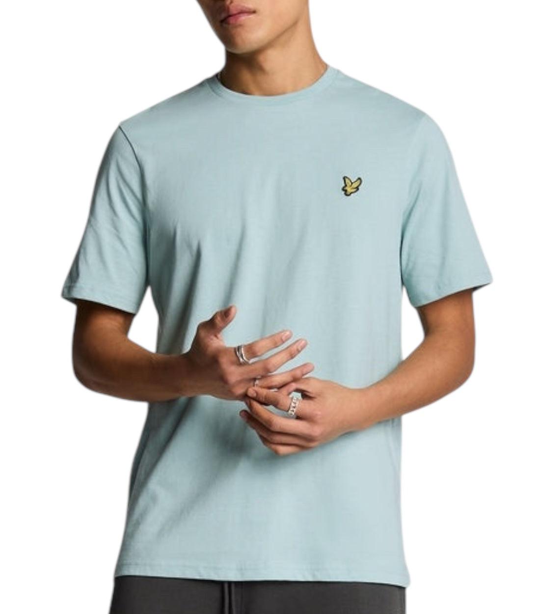 Lyle & Scott Lichtblauw Basic T-shirt Met Logo