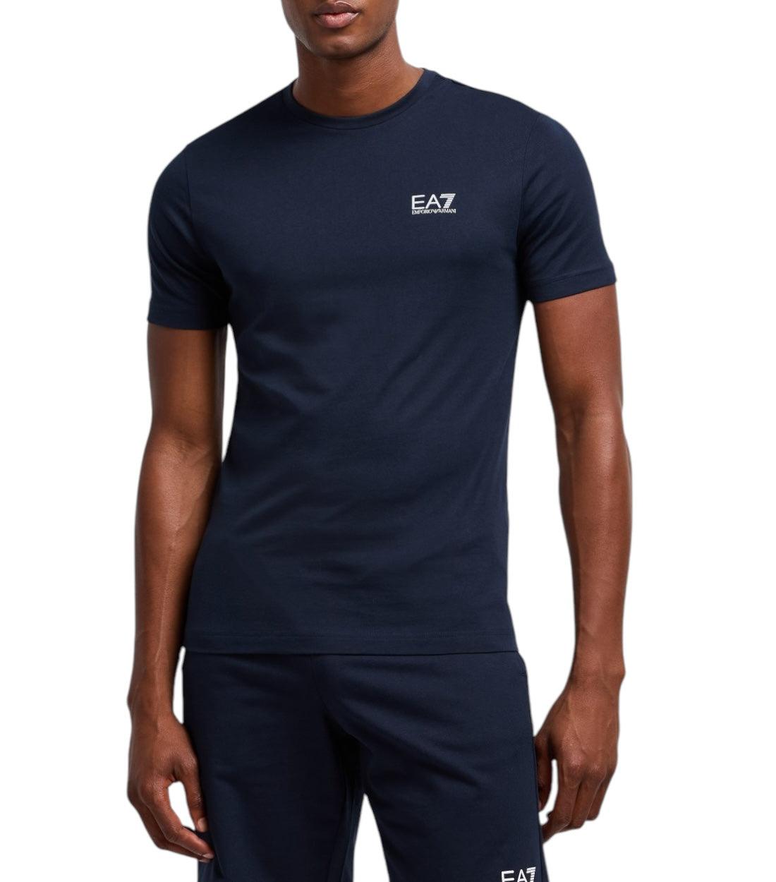 Ea7 Donkerblauw T-shirt Met Logo