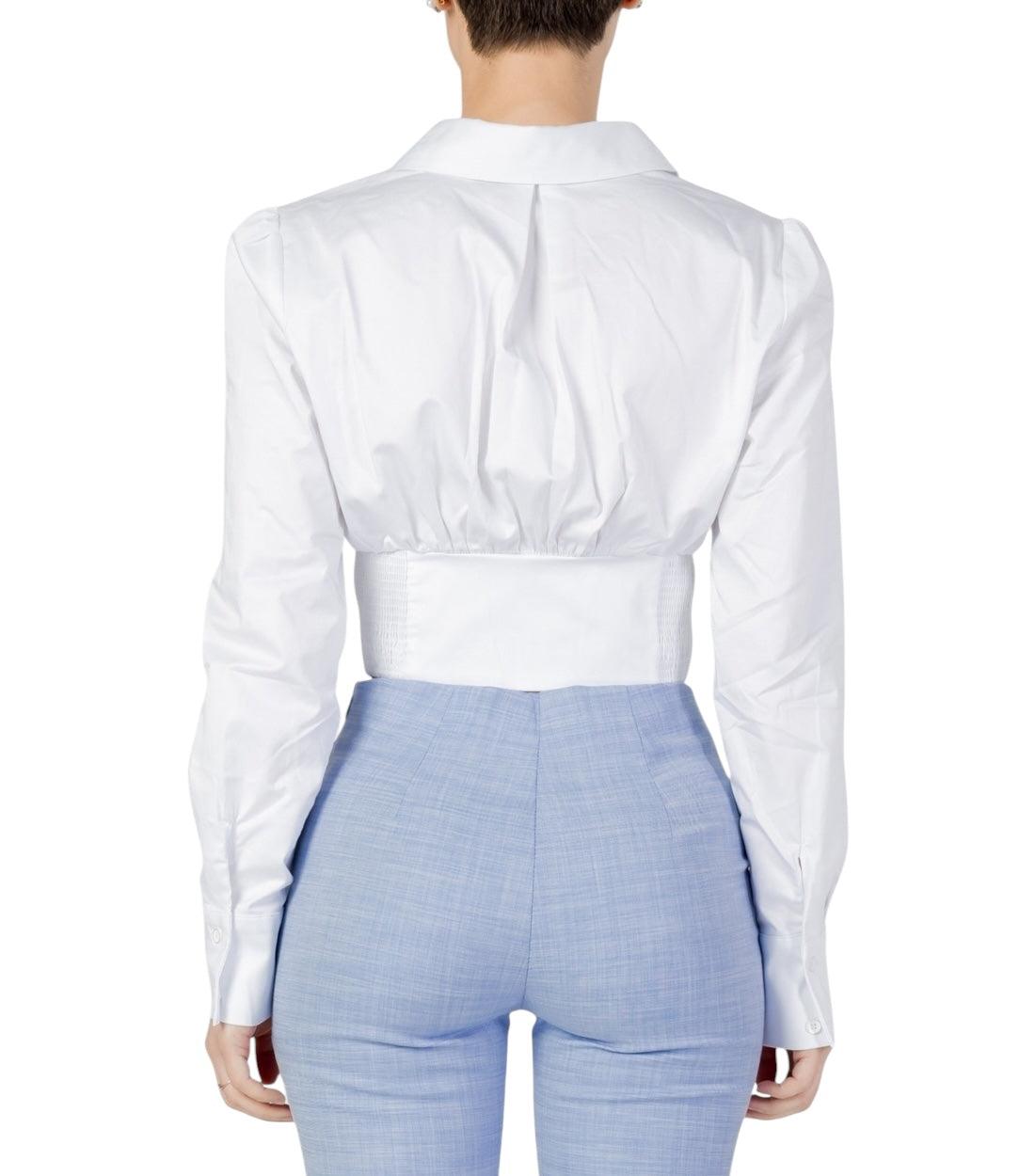 Guess Wit Blouse Met Lange Mouwen