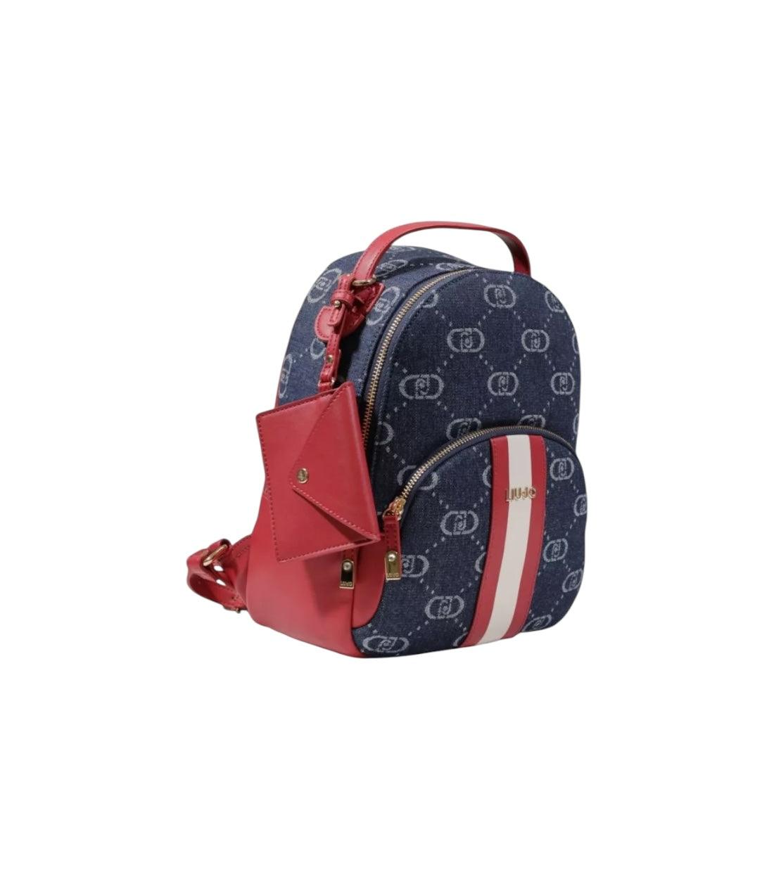 Liu Jo Blauw Denim Jacquard Rugzak