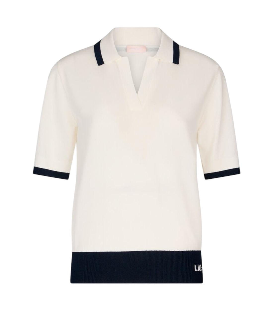 Liu Jo Wit Polo Top Met Details