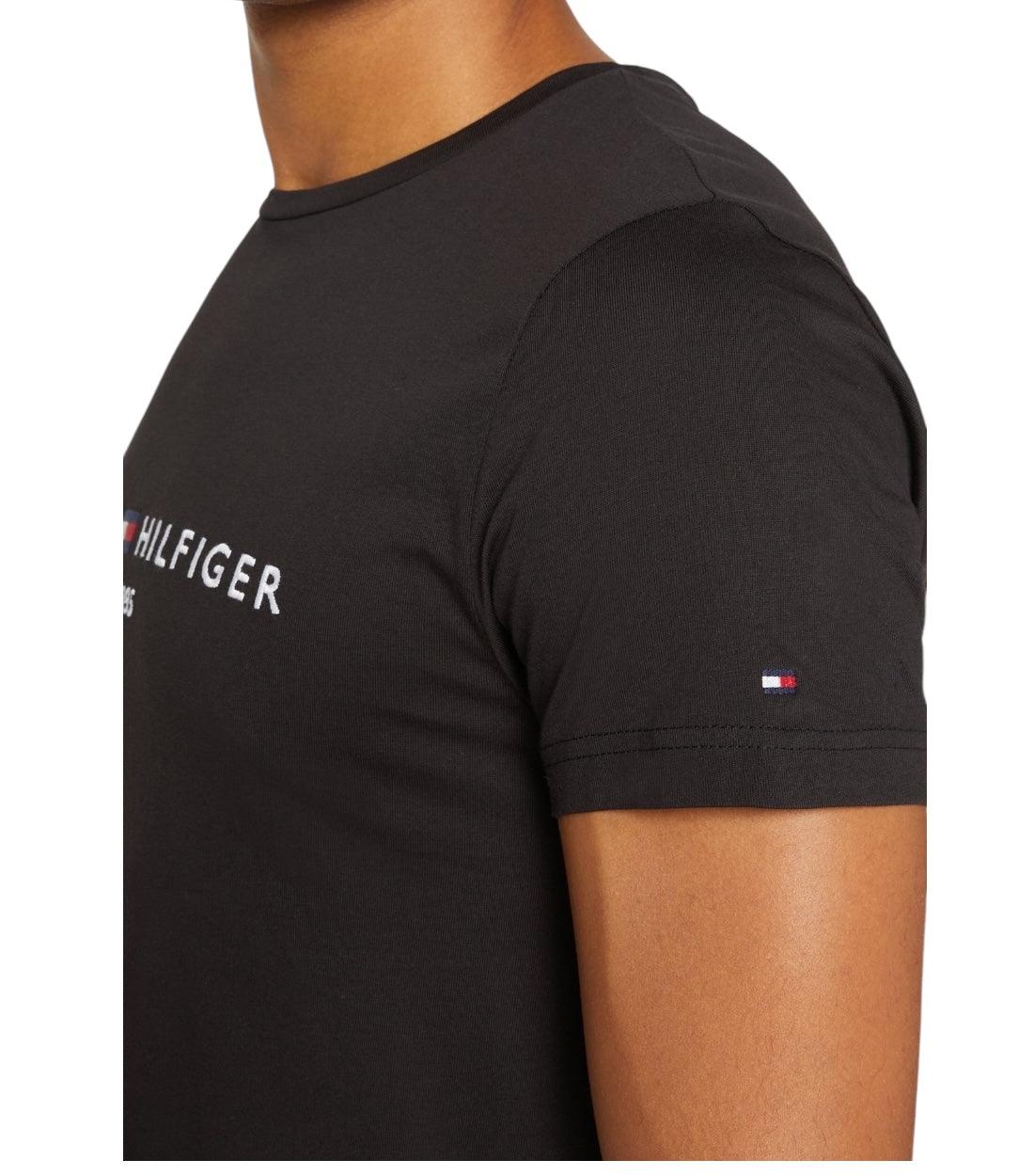Tommy Hilfiger Jeans Zwart Basic T-shirt Met Logo