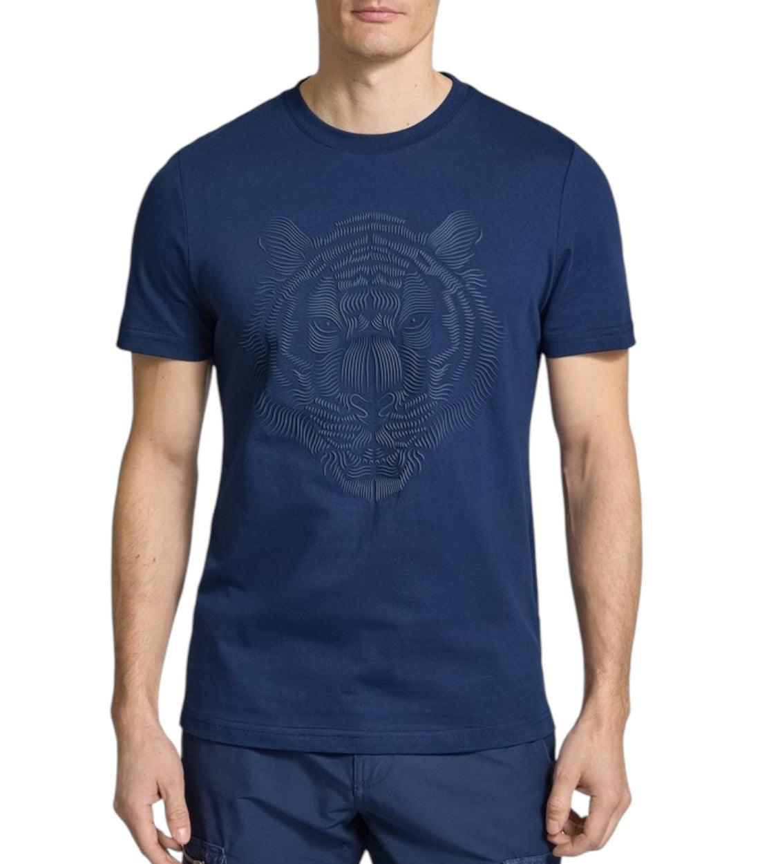 Antony Morato Blauw T-shirt Met Tijgerprint