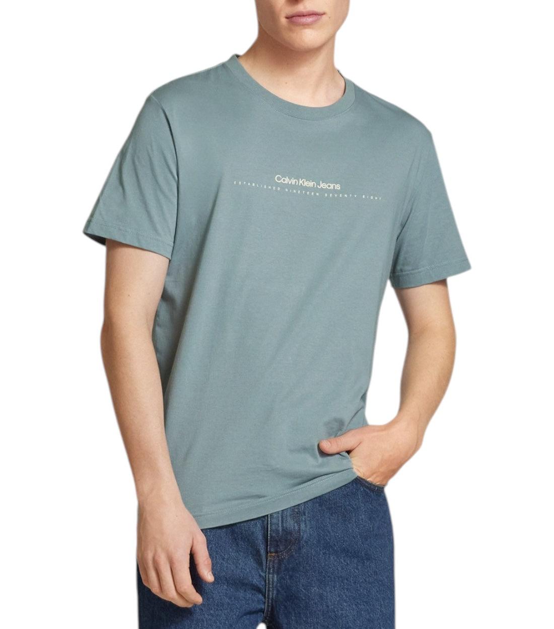 Calvin Klein Jeans Groen T-shirt Met Labelprint