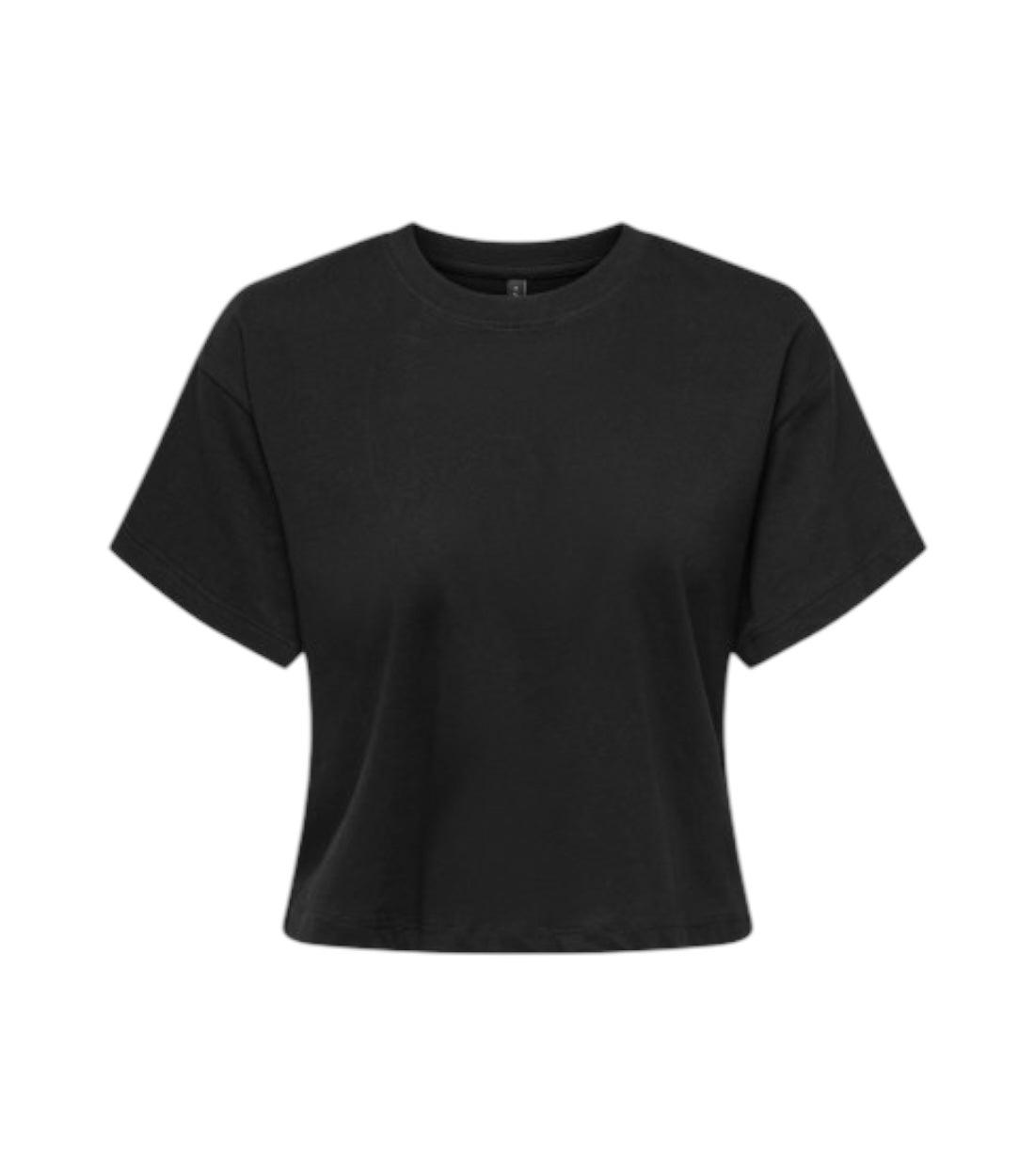 Only Zwart T-shirt Met Strik