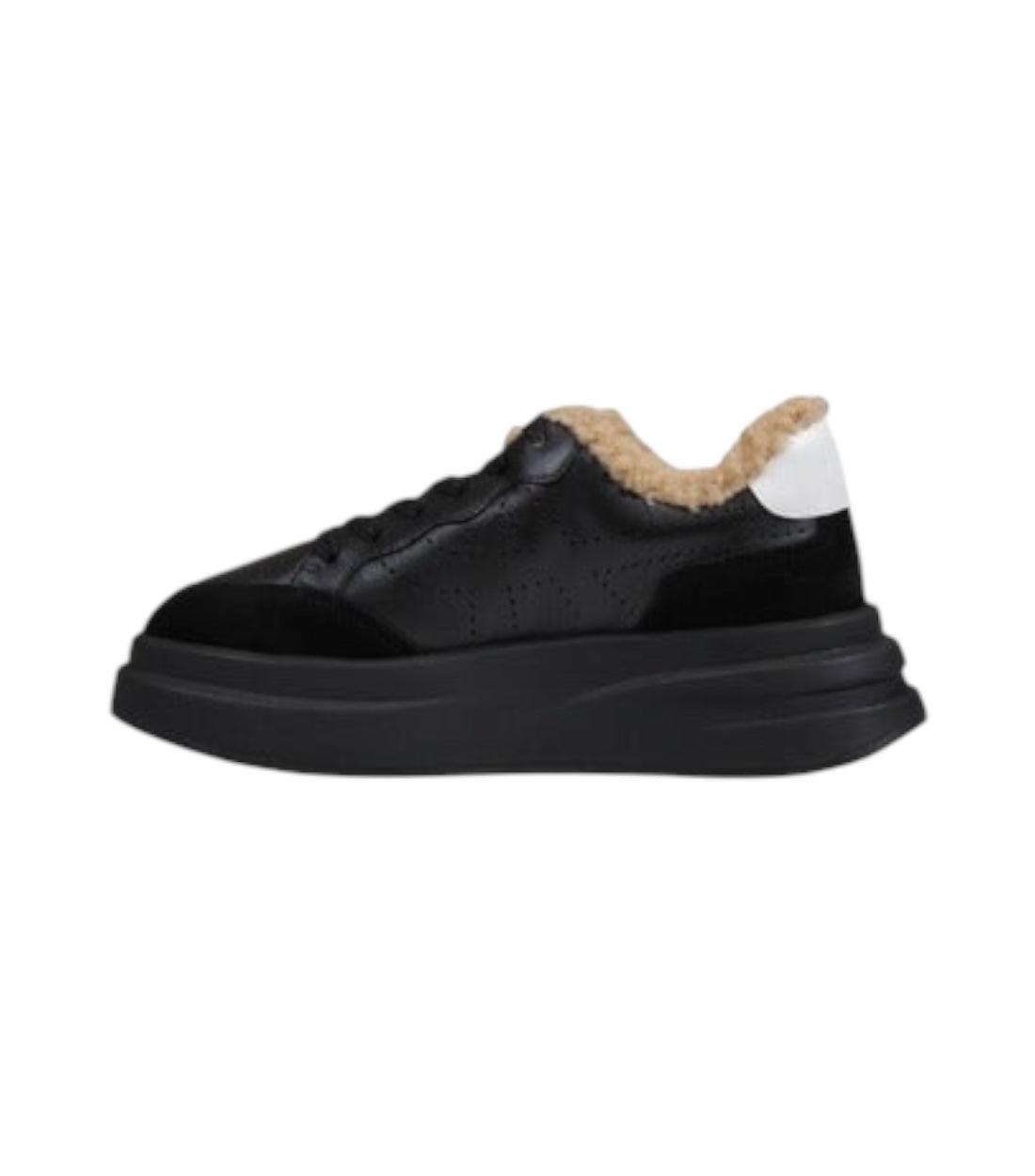 Ash Zwart Sneakers Met Teddy