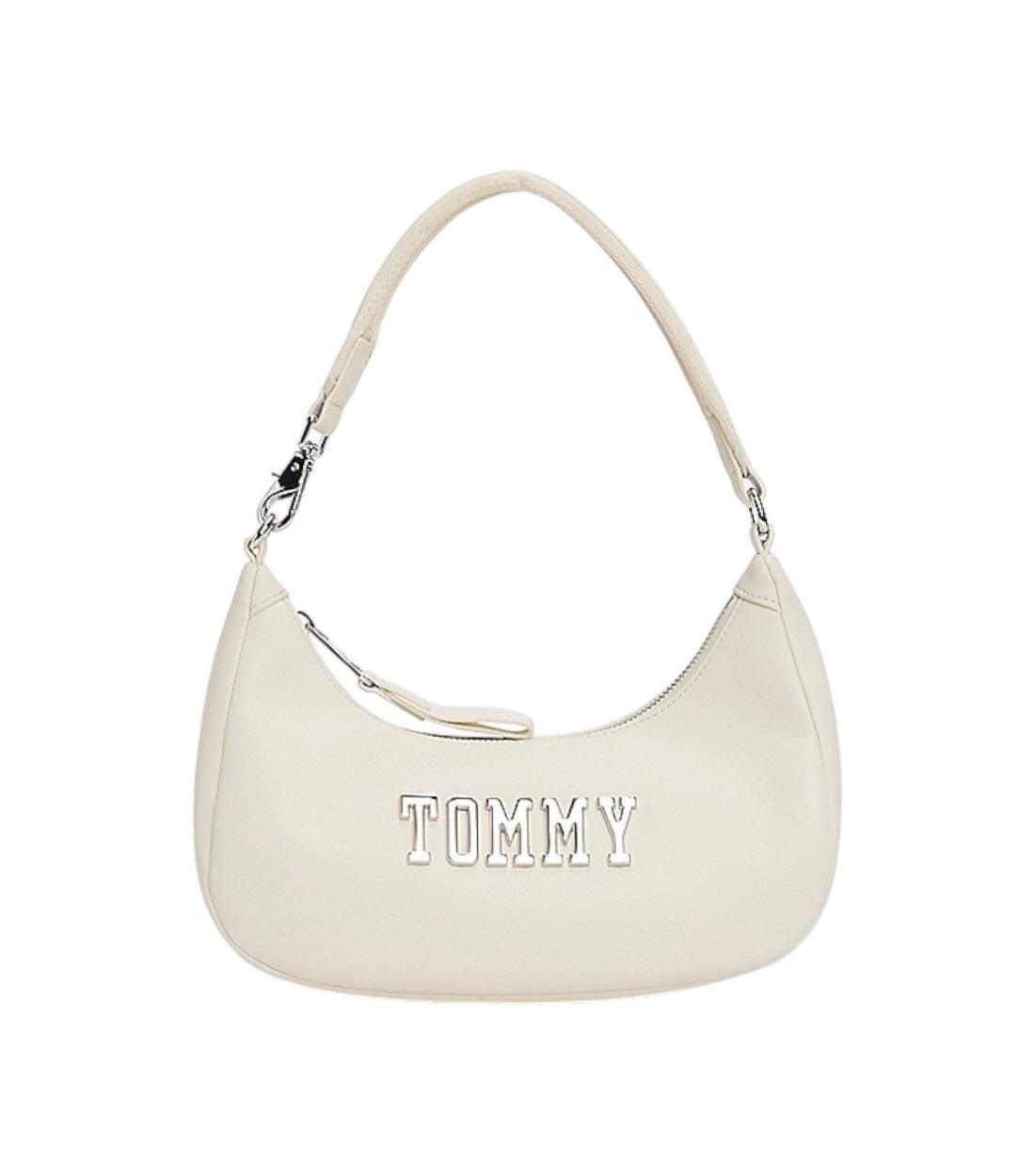 Tommy Hilfiger Off-white Schouder Tas Met Metalen Logo