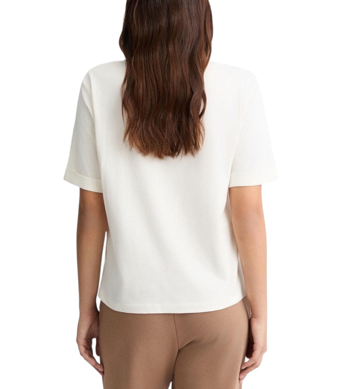Liu Jo Wit V-hals T-shirt Met Logo
