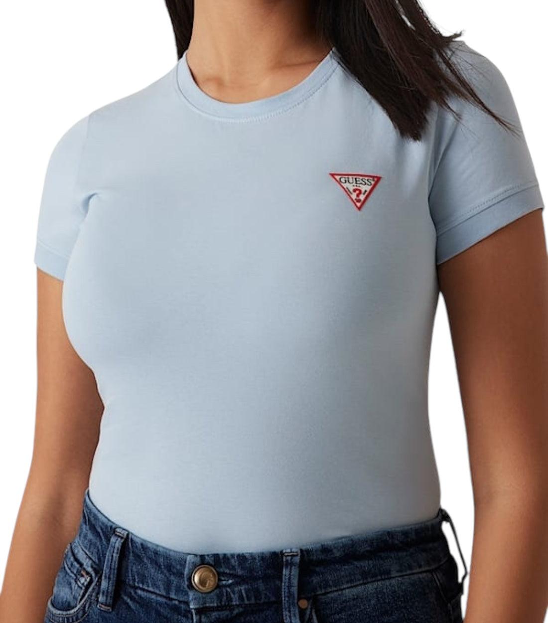 Guess Stretch T-shirt Met Klein Driehoek Logo