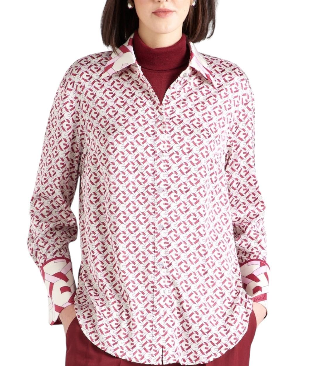 Guess Roze Logo Print Blouse