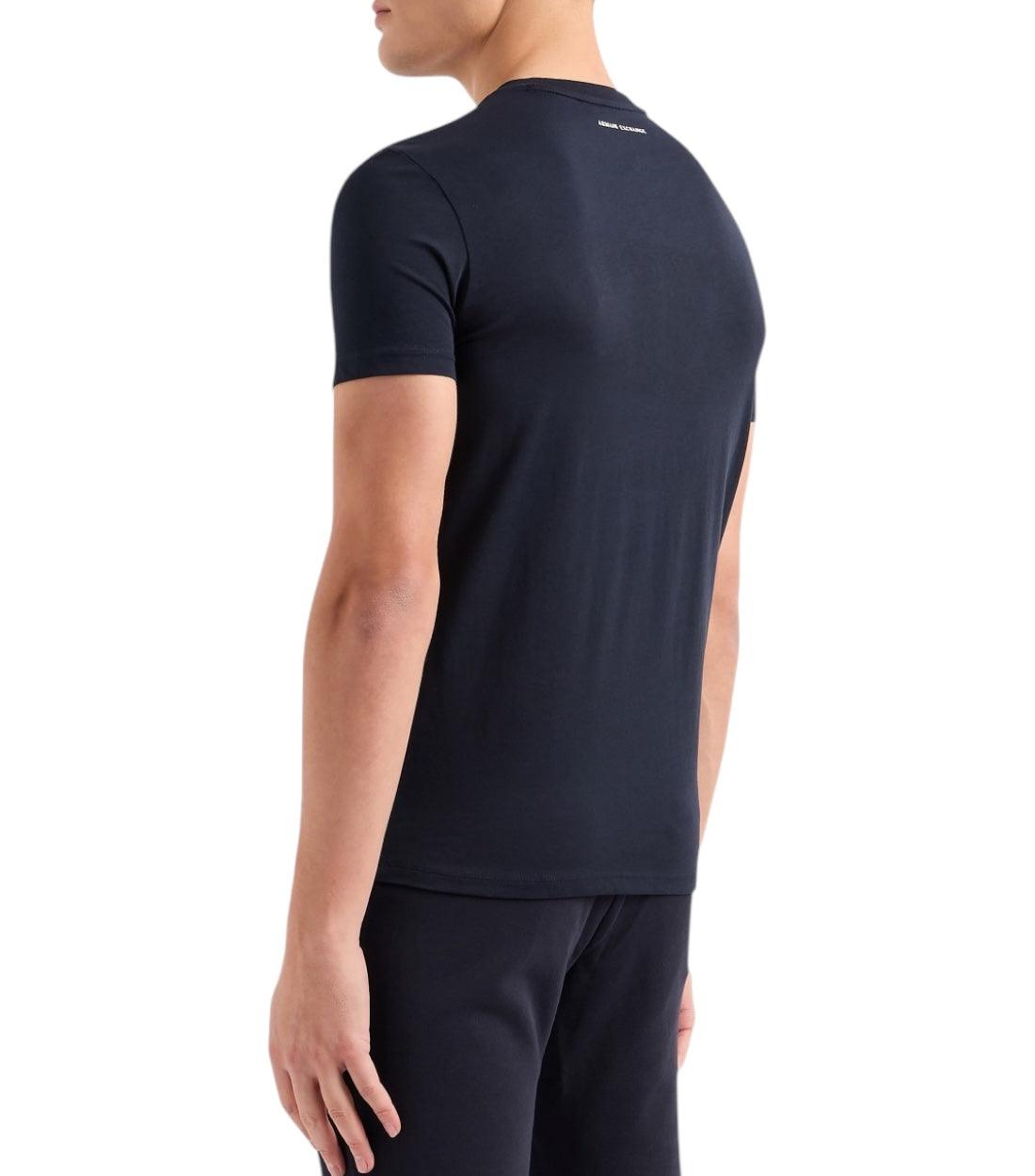 Armani Exchange Donkerblauw T-shirt Met Logo