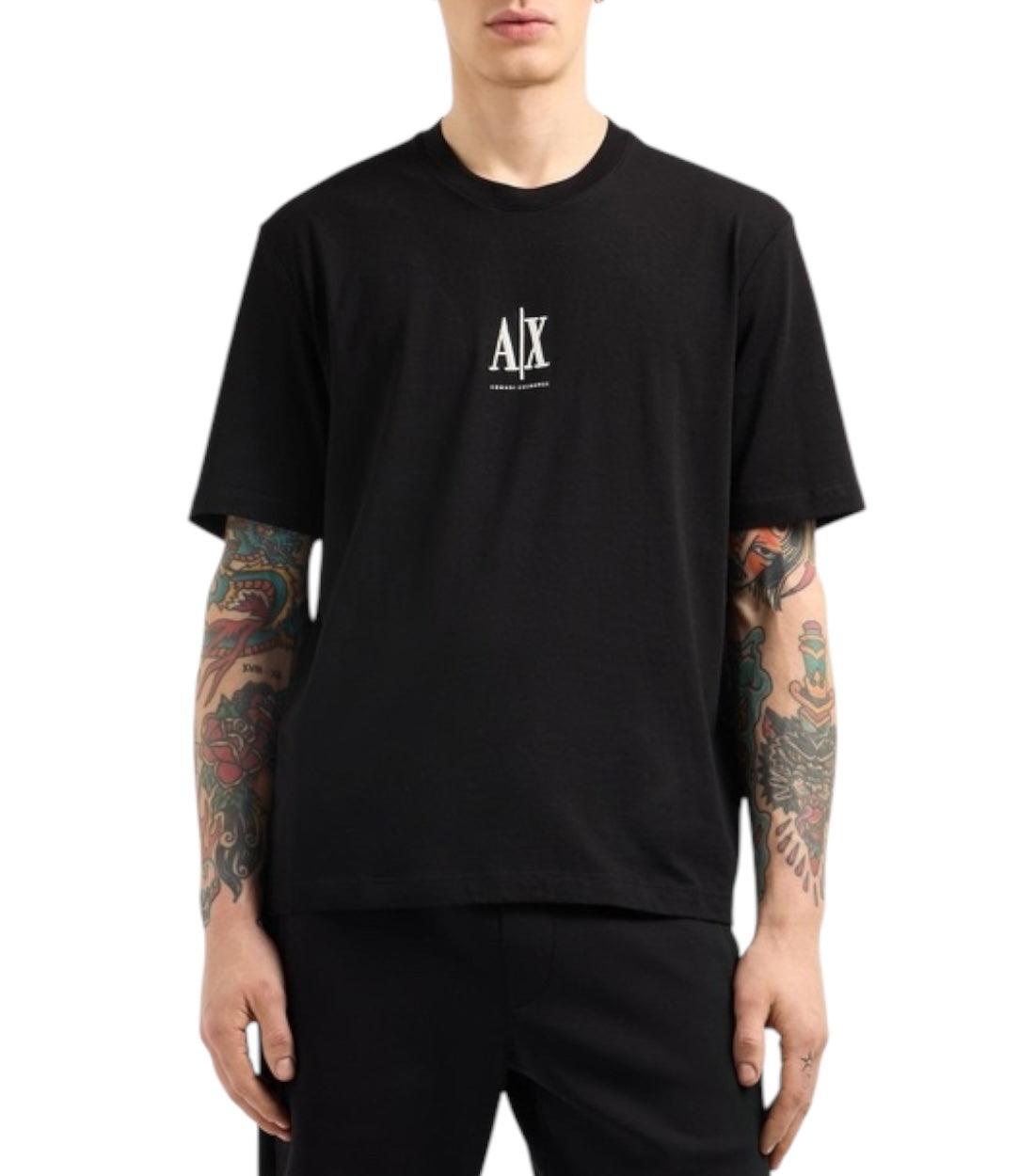 Armani Exchange Zwarte Basic T-shirt Met Logo