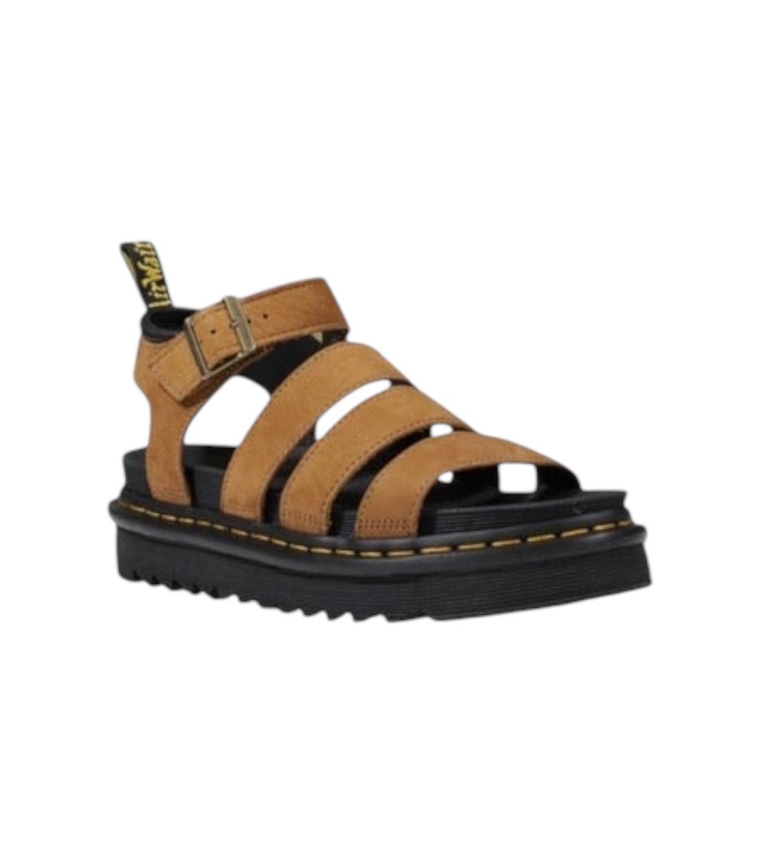 Dr. Martens Beige Sandalen Met Gesp Sluiting